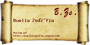 Buella Zsófia névjegykártya